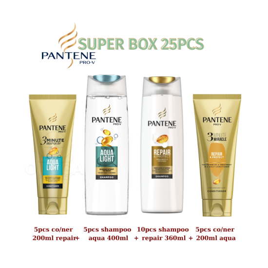 PANTENE PROMO BOX (5X SH. AQUA 10X SH. REPAIR 5X COND.AQUA 5XCOND.REPAIR)