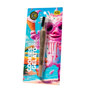 GREEN MAGIC ΠΡΟΙΟΝ ΚΑΝΑΒΗΣ ΕΤΟΙΜΟ ΤΣΙΓΑΡΟ 1,5G COOKIES GELATO (70% CBD/30%C