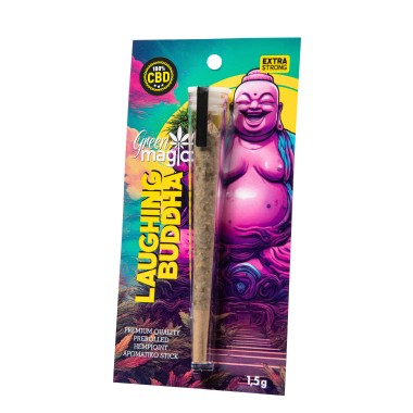 GREEN MAGIC ΠΡΟΙΟΝ ΚΑΝΑΒΗΣ ΕΤΟΙΜΟ ΤΣΙΓΑΡΟ 1,5G LAUGHING BUDDHA (100% CBD)