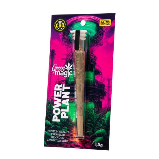 GREEN MAGIC ΠΡΟΙΟΝ ΚΑΝΑΒΗΣ ΕΤΟΙΜΟ ΤΣΙΓΑΡΟ 1,5G POWER PLANT (100% CBD)