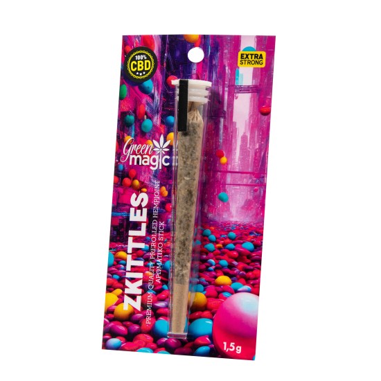 GREEN MAGIC ΠΡΟΙΟΝ ΚΑΝΑΒΗΣ ΕΤΟΙΜΟ ΤΣΙΓΑΡΟ 1,5G ZKITTLES (100% CBD)