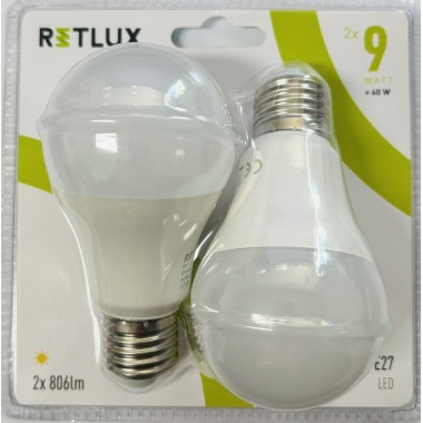 ΛΑΜΠΑ LED RETLUX E27 9W. 2TEM