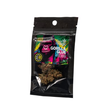 GREEN MAGIC ΠΡΟΙΟΝ ΚΑΝΑΒΗΣ ΣΕ ΣΑΚΟΥΛΑΚΙ 1G GORILLA GLUE (70% CBD/30%CBG)