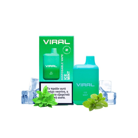 VIRAL ΗΛΕΚΤΡΟΝΙΚΟ ΤΣΙΓΑΡΟ ICE MINT 2ML (600 PUFFS) Nicotine 20mg/ml