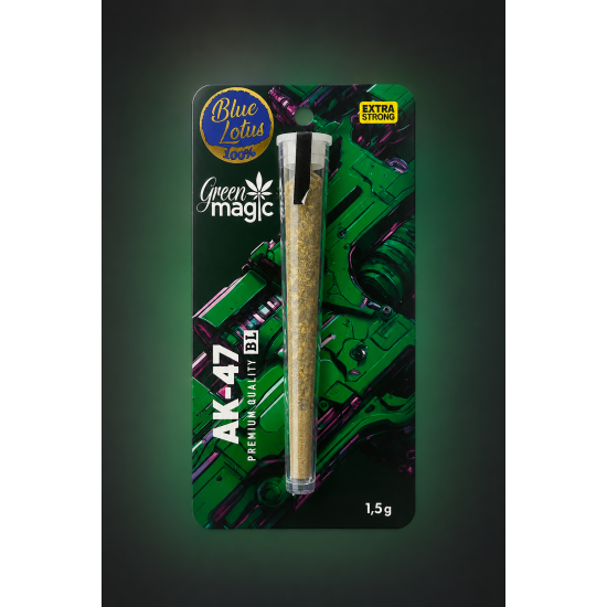 GREEN MAGIC ΠΡΟΙΟΝ ΜΠΛΕ ΛΩΤΟΥ ΕΤΟΙΜΟ ΤΣΙΓΑΡΟ 1,5G AK-47 (100% BLUE LOTUS)
