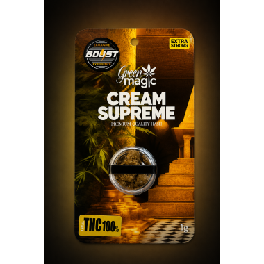 GREEN MAGIC BOOST PREMIUM QUALITY HASH CREAM SUPREME THC LEGAL 100% 1gr