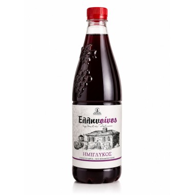 ΕΛΛΗΝΟΙΝΟΣ ΚΡΑΣΙ ΕΡΥΘΡΟ ΗΜΙΓΛΥΚΟ 1.5lt - ΚΤΗΜΑ ΠΑΡΛΙΑΡΟΥ