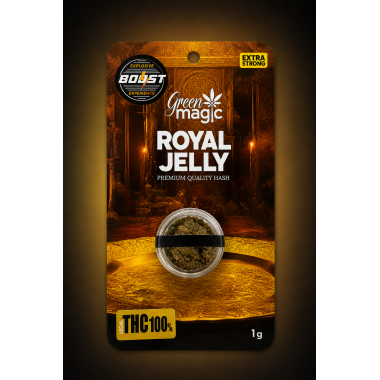 GREEN MAGIC BOOST PREMIUM QUALITY HASH ROYAL JELLY THC LEGAL 100% 1gr