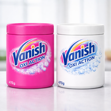 VANISH ΣΚΟΝΗ ΠΛΥΝΤHΡΙΟΥ OXI ACTION 470gr ΚΥΒΩΤΙΟ (8ΤΕΜ ΡΟΖ & 4ΤΕΜ ΛΕΥΚΟ)