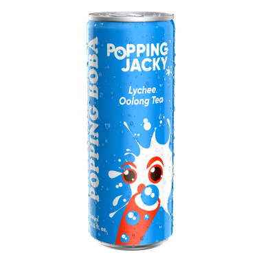 POPPING JACKY BOBA TEA 240ml OOLONG ΤΣΑΙ - LYCHEE FRUIT