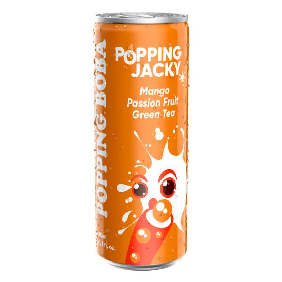 POPPING JACKY BOBA TEA 240ml ΠΡΑΣΙΝΟ ΤΣΑΙ - ΜΑΝΓΚΟ/ΦΡΟΥΤΑ ΤΟΥ ΠΑΘΟΥΣ