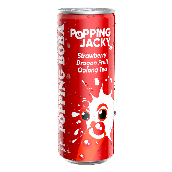 POPPING JACKY BOBA TEA 240ml OOLONG ΤΣΑΙ - ΦΡΑΟΥΛΑ/ΝΤΡΑΓΚΟΝ ΦΡΟΎΙΤ