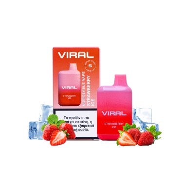 VIRAL ΗΛΕΚΤΡΟΝΙΚΟ ΤΣΙΓΑΡΟ STRAWBERRY 2ML (600 PUFFS) Nicotine 20mg/ml