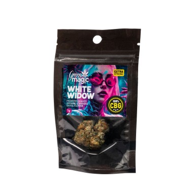 GREEN MAGIC ΠΡΟΙΟΝ ΚΑΝΑΒΗΣ ΣΕ ΣΑΚΟΥΛΑΚΙ 1G WHITE WIDOW (100% CBG)