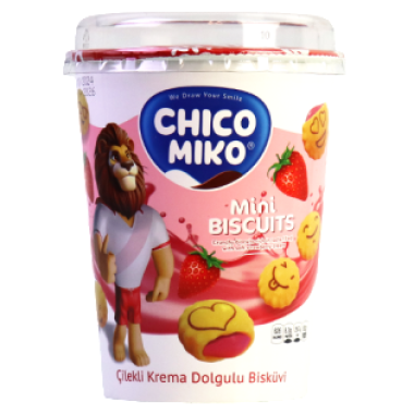 CHICO MIKO MINI BISCUITS ΦΑΤΣΟΥΛΕΣ ΜΕ ΓΕΜΙΣΗ ΦΡΑΟΥΛΑ 125GR