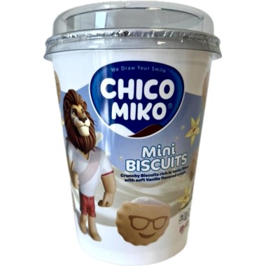 CHICO MIKO MINI BISCUITS ΦΑΤΣΟΥΛΕΣ ΜΕ ΓΕΜΙΣΗ ΒΑΝΙΛΙΑ 125GR