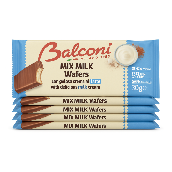 BALCONI WAFERS MILK CREAM AL LATE 5x30gr