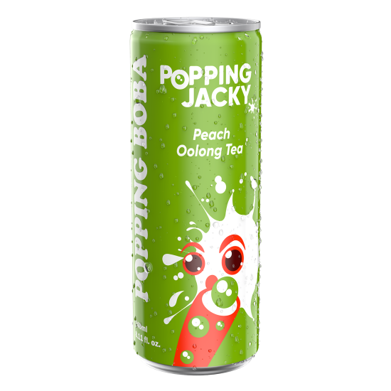 POPPING JACKY BOBA TEA 240ml OOLONG ΤΣΑΙ - ΡΟΔΑΚΙΝΟ