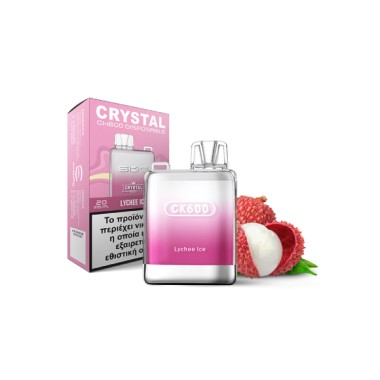 CRYSTAL ΗΛΕΚΤΡΟΝΙΚΟ ΤΣΙΓΑΡΟ 2ML (600 PUFFS) Nicotine 20mg/ml LYCHEE ICE