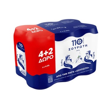 ΣΟΥΡΩΤΗ ΑΝΘΡΑΚΟΥΧΟ ΝΕΡΟ 330ML (4+2)