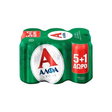 ΑΛΦΑ ΜΠΥΡΑ ΚΟΥΤΙ 330ML (5+1)ΔΩΡΟ