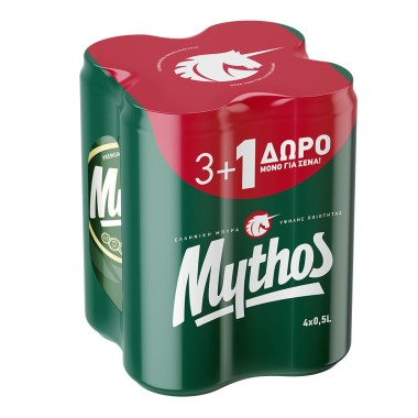 MYTHOS ΜΠΥΡΑ ΚΟΥΤΙ 500ML 3+1