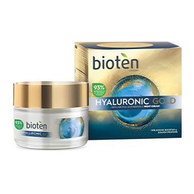 BIOTEN ΚΡΕΜΑ ΠΡΟΣΩΠΟΥ 50ML HYALORONIC GOLD FULL SPECTRUM ΝΥΧΤΩΣ