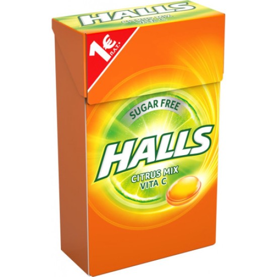 HALLS (GR) ΚΟΥΤΙ CITRUS MIX VITA C (12*28gr)