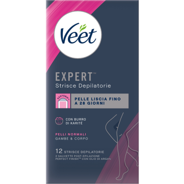 VEET ΤΑΙΝΙΕΣ ΚΕΡΙΟΥ EXPERT ΓΙΑ ΠΡΟΣΩΠΟ NORMAL 12pcs (ΡΟΖ)