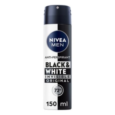 NIVEA BODY SPRAY MEN 150ml BLACK&WHITE ORIGINAL EU