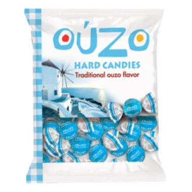 HARD CANDIES ΚΑΡΑΜΕΛΕΣ ΚΡΥΣΤΑΛΛΙΚΕΣ ΜΠΙΛΙΕΣ ΟΥΖΟ 300gr