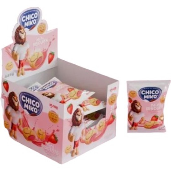 CHICO MIKO MINI BISCUITS ΦΑΤΣΟΥΛΕΣ ΜΕ ΓΕΜΙΣΗ ΦΡΑΟΥΛΑ ΣΑΚΟΥΛΑΚΙ 30GRX24TEM