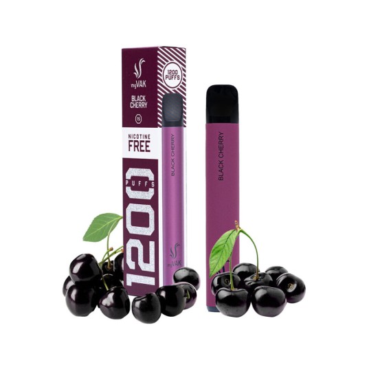 VAK ΗΛΕΚΤΡΟΝΙΚΟ ΤΣΙΓΑΡΟ (1200 PUFFS) BLACK CHERRY 3,2ML Nicotine FREE