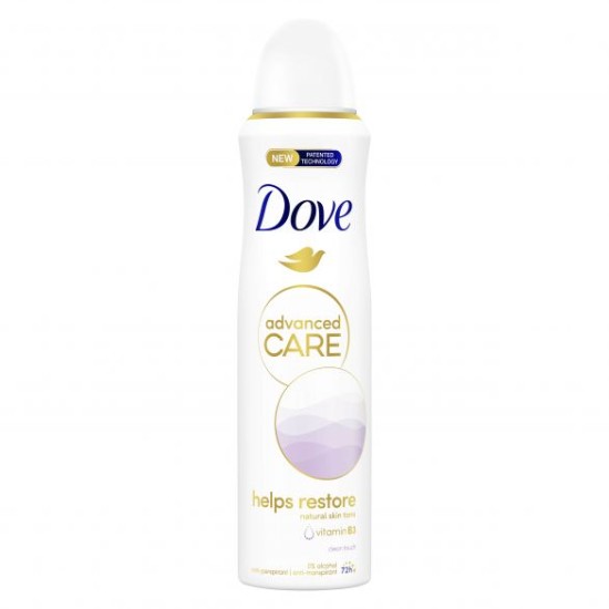 DOVE BODY SPRAY 150ml ADVANCE CARE HELPS RESTORE
