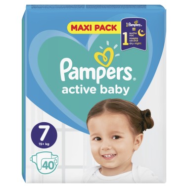 PAMPERS ACTIVE BABY ΠΑΝΕΣ No7 40TEM +15K