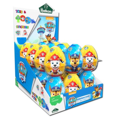 ΑΥΓΟΥΛΑΚΙ ΜΕ ΠΑΙΧΝΙΔΙ ΚΑΙ ΑΥΤΟΚΟΛΛΗΤΑ PAW PATROL DISPLAY 24ΤΕΜ