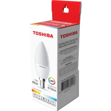 TOSHIBA LED CANDEL E14 40W. WARM WHITE ΛΑΜΠΑ