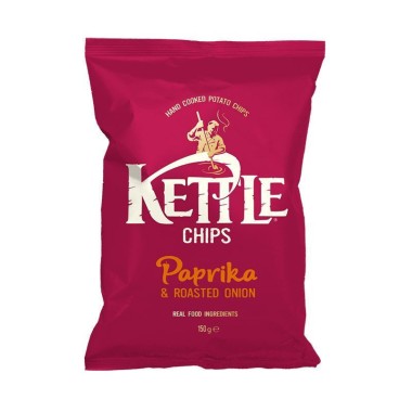 KETTLE CHIPS ΠΑΤΑΤΑΣ ΓΕΥΣΗ PAPRIKA & ROASTED ONION 130GR