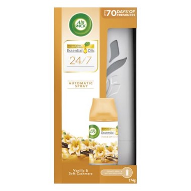 AIR WICK 250ml ΣΥΣΚΕΥΗ ΑΣΠΡΗ + VANILLA&SANDALWOOD
