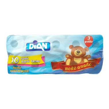 DIAN ΧΑΡΤΙ ΥΓΕΙΑΣ 3ΦΥΛΛΟ 10 ΡΟΛΑ x 95GR
