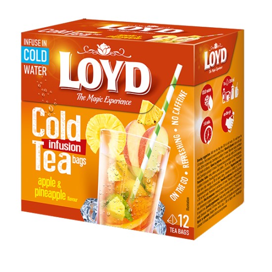 LOYD ΦΑΚΕΛΑΚΙΑ ΓΙΑ ΚΡΥΟ ΤΣΑΙ 12ΤΕΜ 30GR APPLE&PINEAPPLE