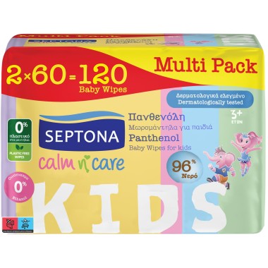 SEPTONA ΜΩΡΟΜΑΝΤΗΛΑ CALM&CARE KIDS ΜΕ ΠΑΝΘΕΝΟΛΗ 2Χ60TEM