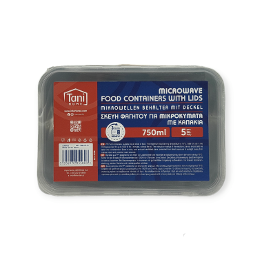 TANI ΣΚΕΥΟΣ ΦΑΓΗΤΟΥ ΓΙΑ ΜΙΚΡΟΚΥΜΑΤΑ ΜΕ ΔΙΑΦΑΝΟ ΚΑΠΑΚΙ 750ml 5ΤΕΜ