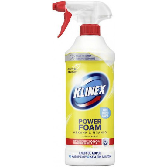 KLINEX POWER FOAM 435ML ΛΕΚΑΝΗ ΚΑΙ ΜΠΑΝΙΟ CITRUS BLAST