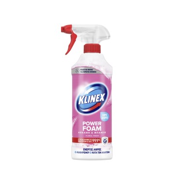KLINEX POWER FOAM 435ML ΛΕΚΑΝΗ ΚΑΙ ΜΠΑΝΙΟ ΡΟΖ FLORAL FRESH