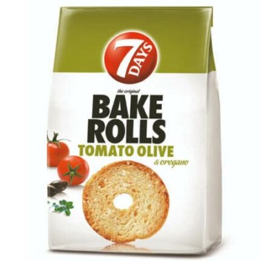 BAKE ROLLS TOMATO&OLIVE 80GR