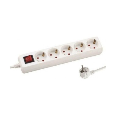 TNS ΠΟΛΥΜΠΡΙΖΟ 5 ΘΕΣΕΩΝ ΜΕ 1,5m ΚΑΛΩΔΙΟ ΑΣΠΡΟ