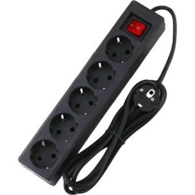 TNS ΠΟΛΥΜΠΡΙΖΟ 5 ΘΕΣΕΩΝ ΜΕ 1,5m ΚΑΛΩΔΙΟ ΜΑΥΡΟ