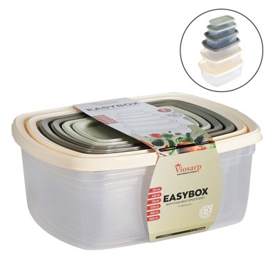 VIOSARP ΦΑΓΗΤΟΔΟΧΕΙΟ ΣΕΤ 6ΤΕΜ (225ml-430ml-750ml-1220ml-1950ml-3000ml) No66