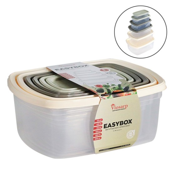 VIOSARP ΦΑΓΗΤΟΔΟΧΕΙΟ ΣΕΤ 6ΤΕΜ (225ml-430ml-750ml-1220ml-1950ml-3000ml) No66